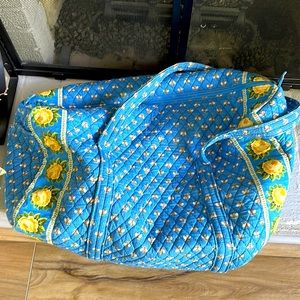 Vintage Vera Bradley extra large travel duffel bag.  Bumble bee pattern.